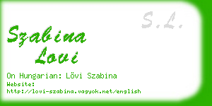 szabina lovi business card